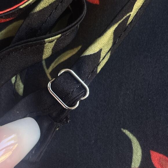 Forever 21 Romper Womens Small Floral Lace Trim Adjustable Straps Pajama - Picture 5 of 10